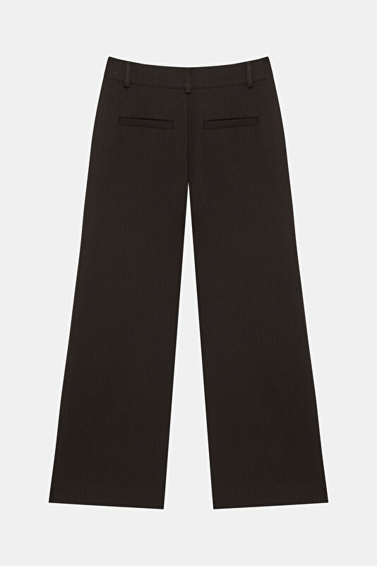 Siyah Wide Leg Kadın Pantolon 2