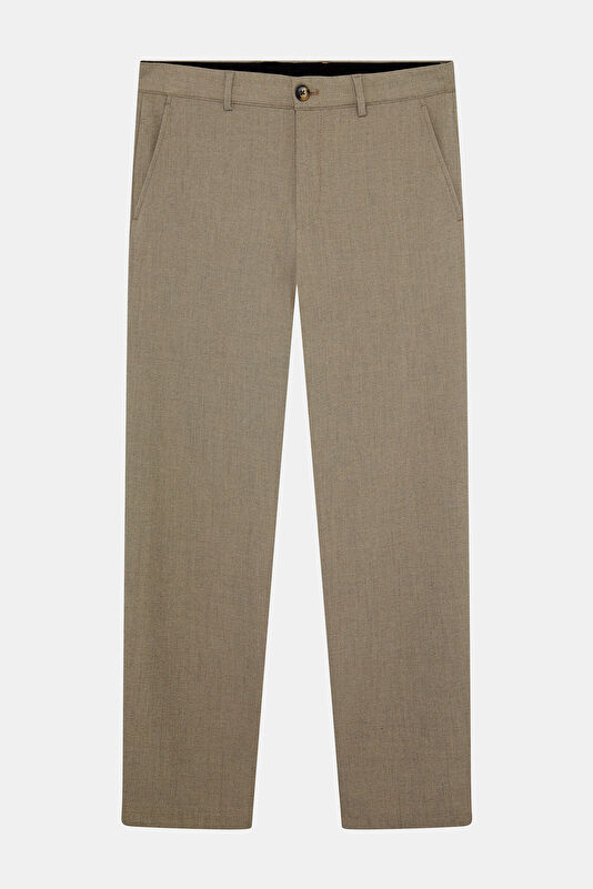 Bej Slim Fit Erkek Pantolon