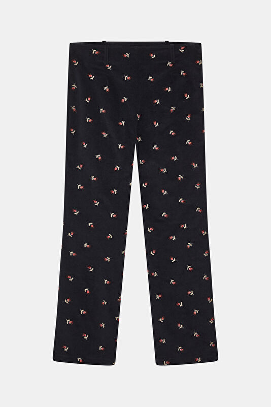 Black Straight Leg Women's Pants