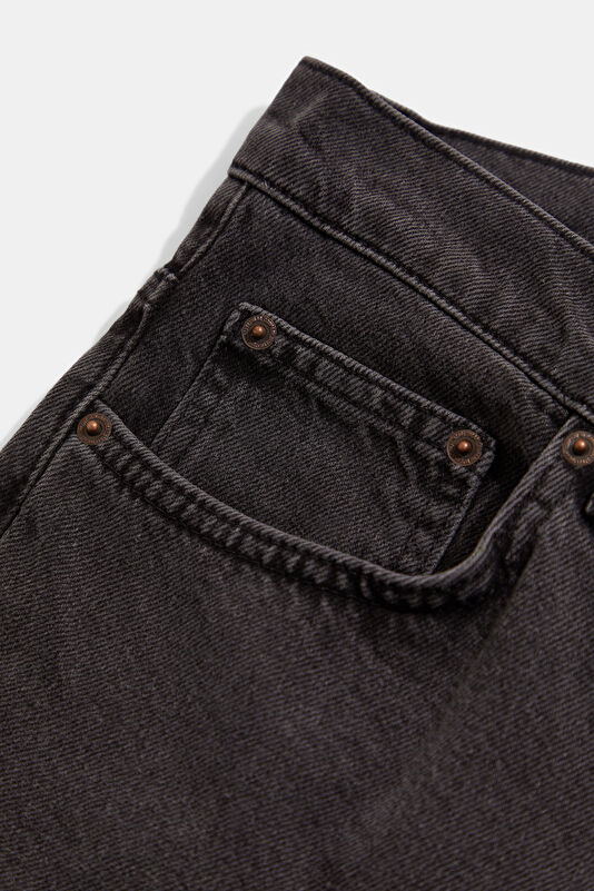 Siyah Boru Paça Jean Erkek Pantolon 4
