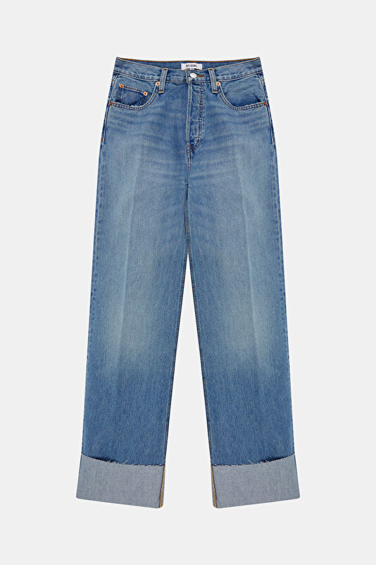Blue Wide Leg Women's Pants