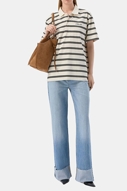 Blue Wide Leg Women's Pants 2