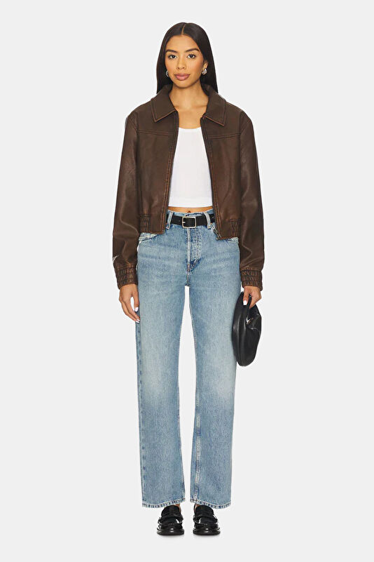Blue Straight Women's Pants 2