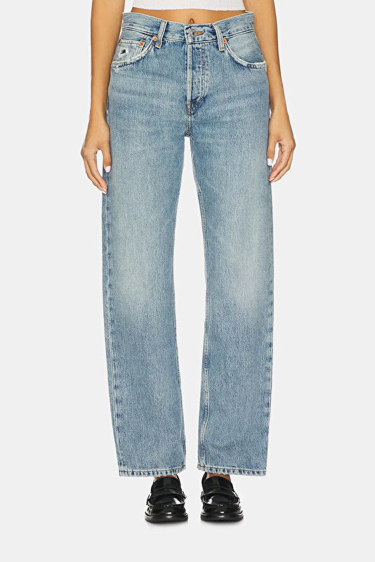 Blue Straight Women's Pants 3
