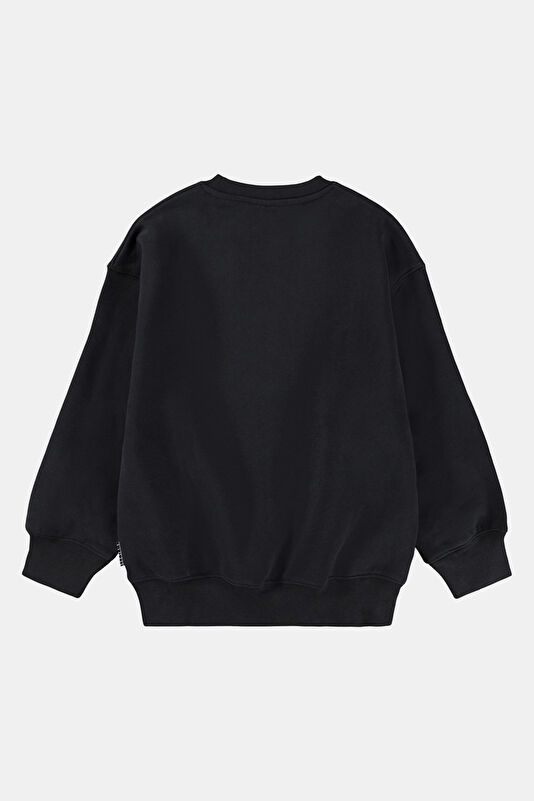 Black Crew Neck Kids' Sweatshirt 2