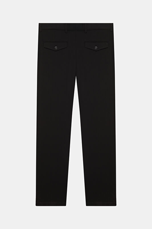 Siyah Slim Fit Viskoz Erkek Pantolon 2
