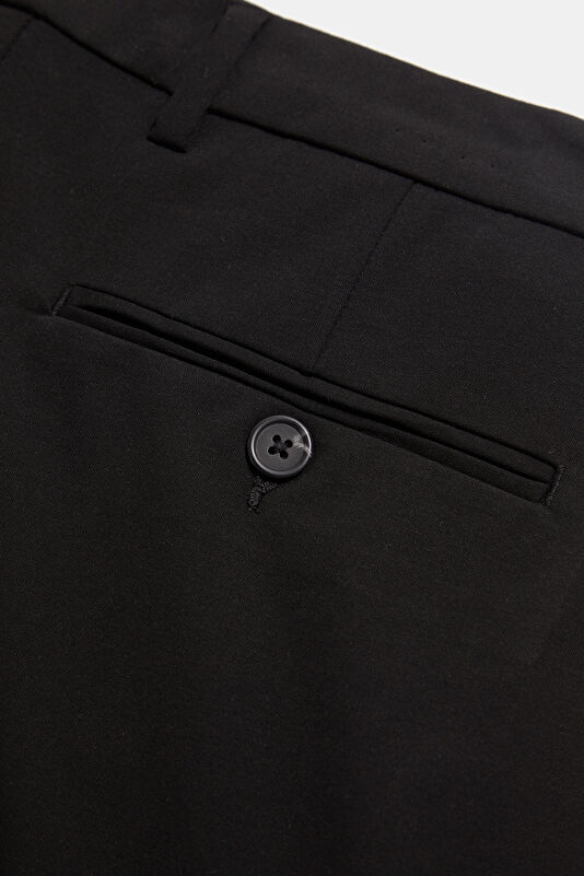 Siyah Slim Fit Viskoz Erkek Pantolon 4