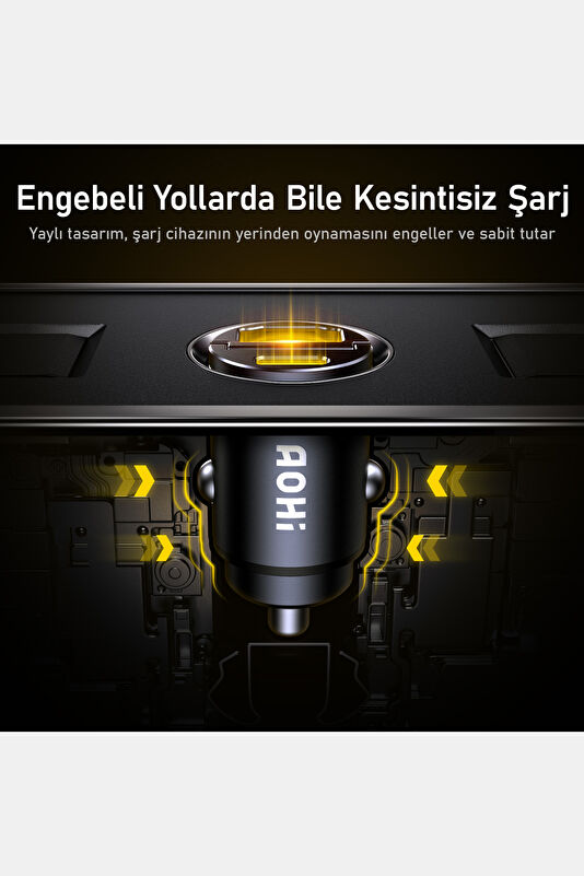 Superauto PD 45W 2-Port Siyah Araba Şarj Cihazı 2