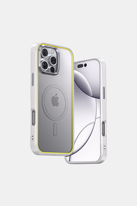 The Future iPhone 16 Pro Beyaz Telefon Kılıfı