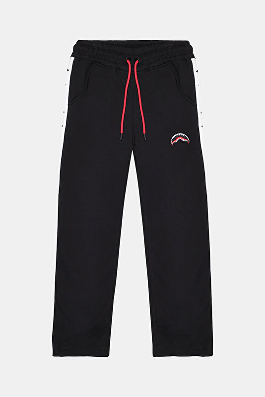 Siyah Bol Paça Çocuk Spor Pantolon