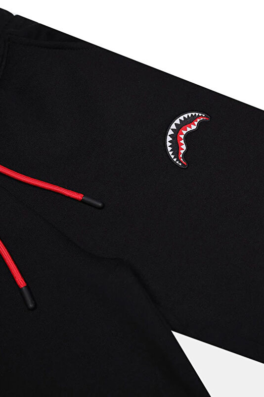 Siyah Bol Paça Çocuk Spor Pantolon 3