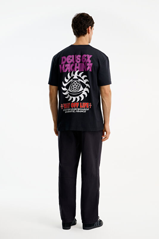 Relax Fit Anthracite Crew Neck Printed Men's T-Shirt 2