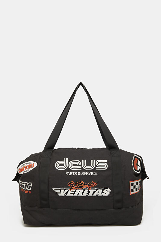 Team Racing Tote Siyah Nakışlı Liyosel Pamuk Çanta