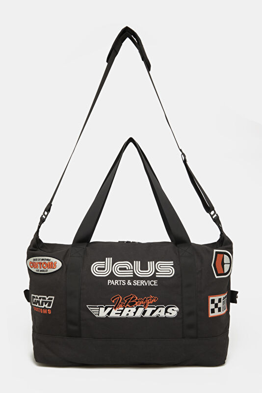 Team Racing Tote Siyah Nakışlı Liyosel Pamuk Çanta 2