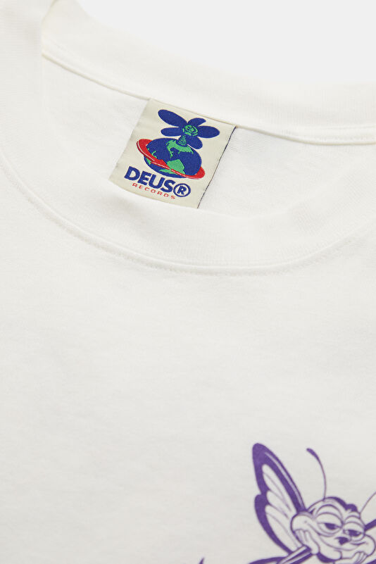 Relax Fit White Crew Neck Printed Men's T-Shirt 3