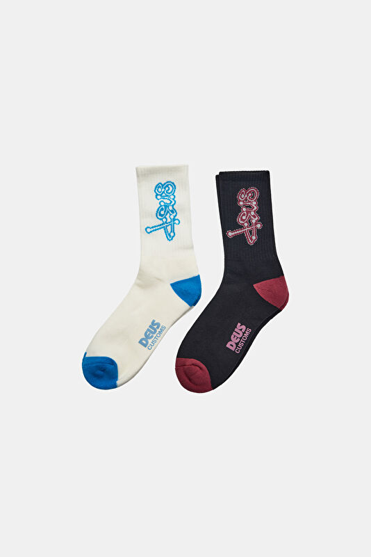 2-Pack Cream Socks