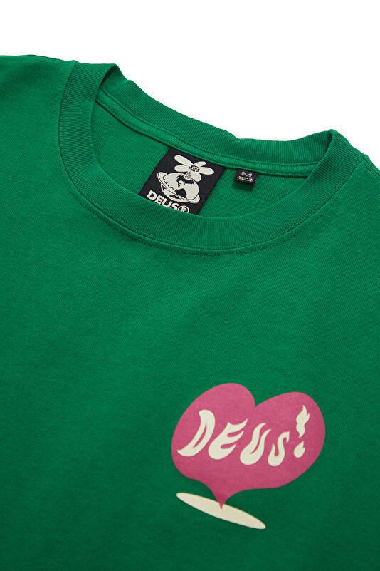 Relax Fit Green Crew Neck Printed Men's T-Shirt 3