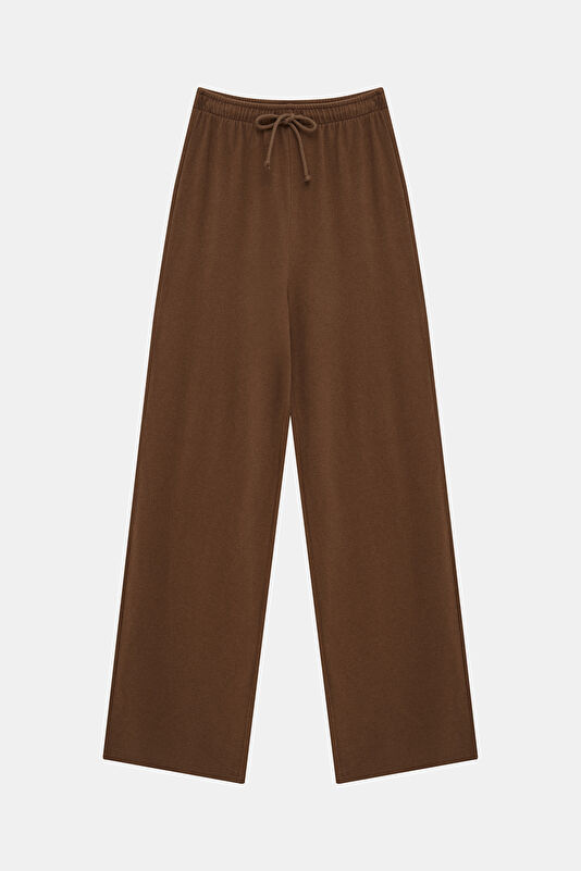 Brown Loose Fit Women's Pants