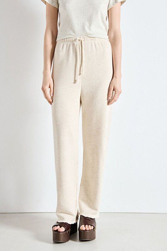 Ecru Straight Women's Pants 2