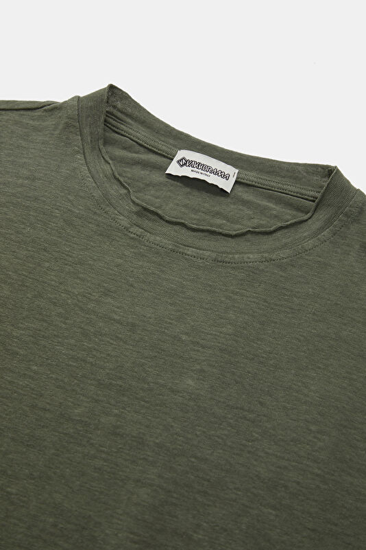 Khaki Crew Neck Men's T-Shirt 3