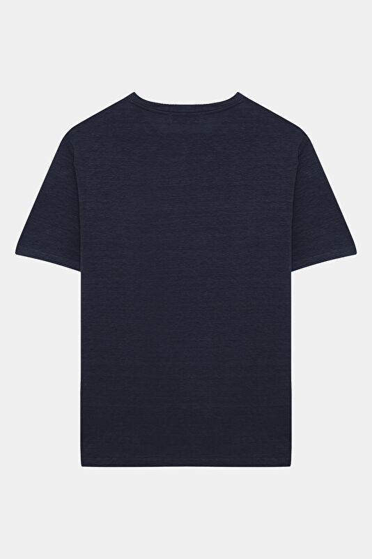 Navy Crew Neck Men's T-Shirt 2