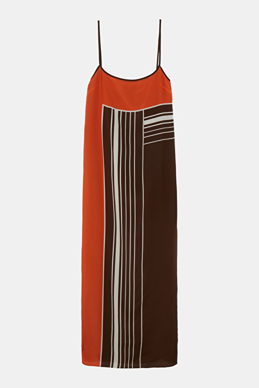Brown Patterned Women's Dress 3