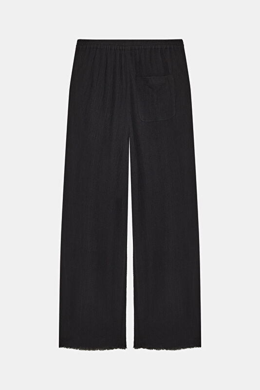 Siyah Wide Leg Kadın Pantolon 2