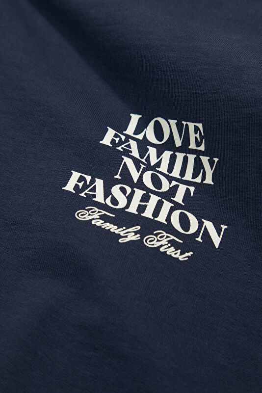 Lacivert Relax Kalıp Kapuşonlu Erkek Sweatshirt 4