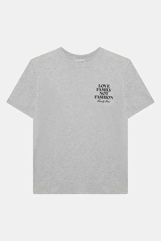 Relax Fit Grey Crew Neck Printed Men's T-Shirt