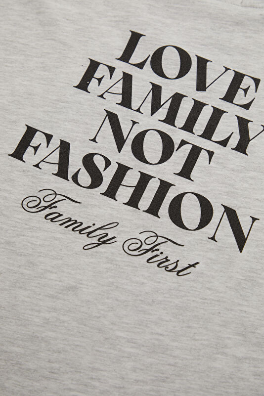 Relax Fit Grey Crew Neck Printed Men's T-Shirt 4