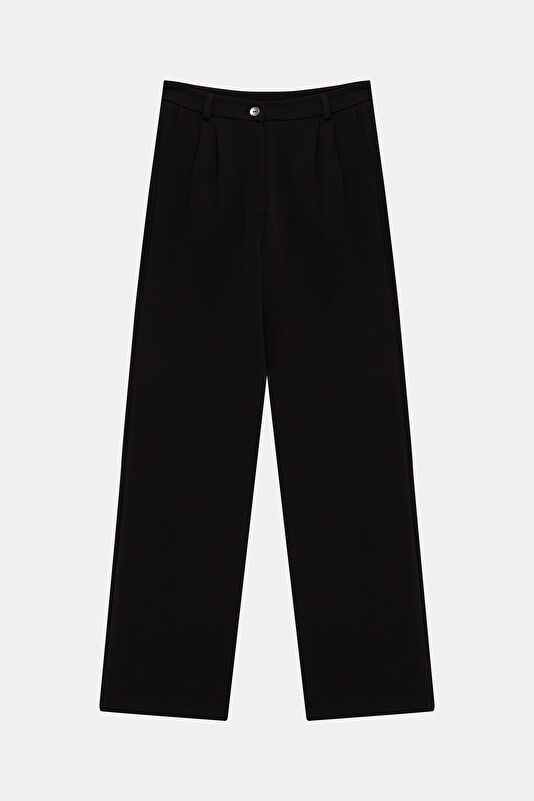 Black Wide Leg Women's Trousers