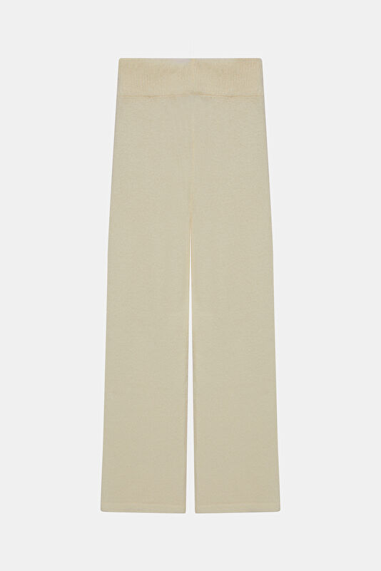 Ekru Wide Leg Kadın Pantolon 2