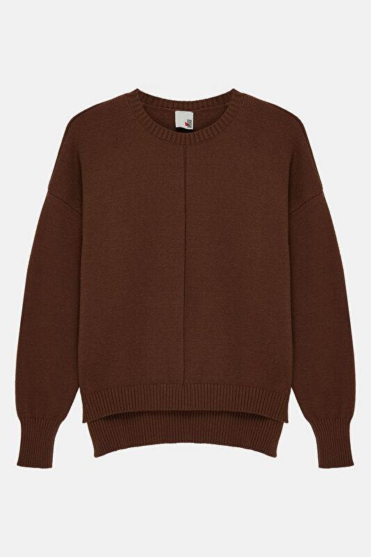 Brown Viscose Women's Sweater