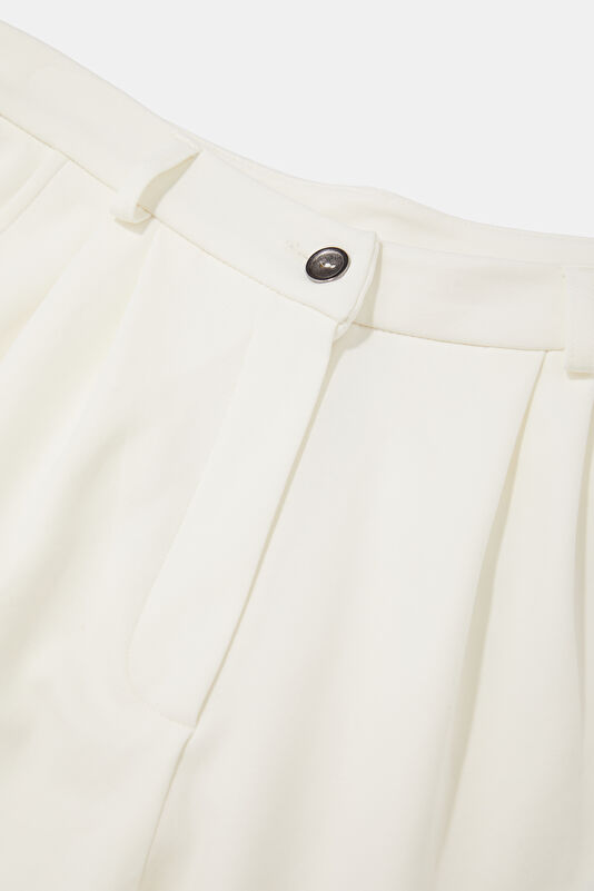 Ecru Wide Leg Women's Trousers 3