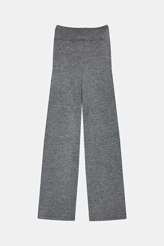 Gri Wide Leg Kadın Pantolon 2