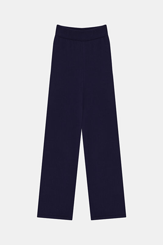Indigo Wide Leg Viscose Women's Trousers