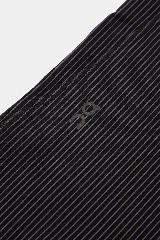 All-Day Ribbed Siyah Bol Paça Spor Kadın Pantolon 4