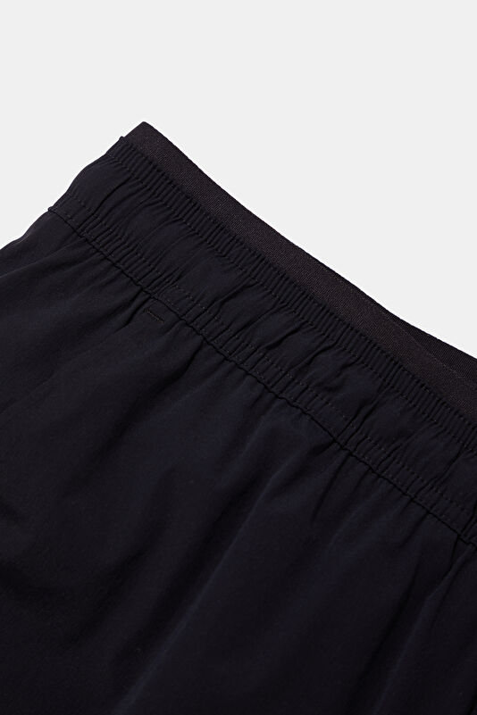All-Day Siyah Bol Paça Spor Kadın Pantolon 4