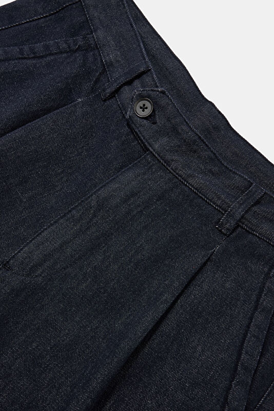 Relax Fit Indigo Straight Wool Men's Trousers 3
