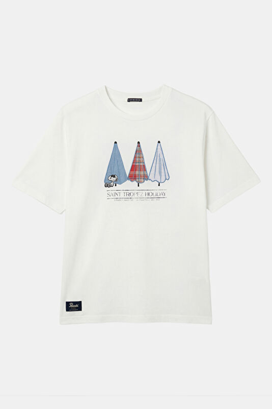 Off-White Crew Neck Printed Men's T-Shirt