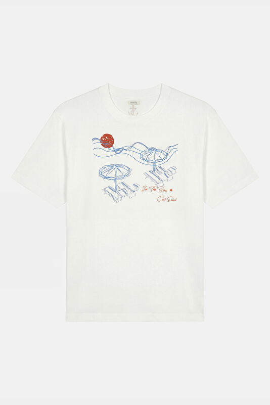 Off-White Crew Neck Printed Men's T-Shirt