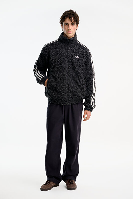 Faux Mohair Classic Track Top Siyah Erkek Ceket 3