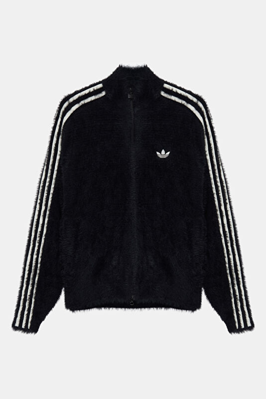 Faux Mohair Classic Track Top Siyah Erkek Ceket 4
