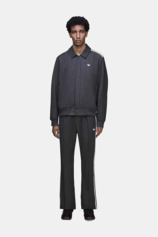 X Wales Bonner Wool Anthracite Wide Leg Men's Pants 2
