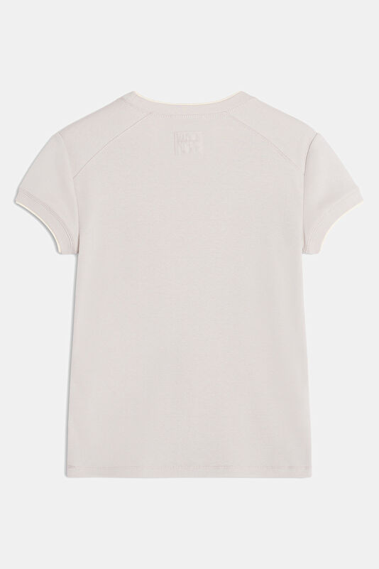 Gri O Yaka Kadın T-Shirt 2