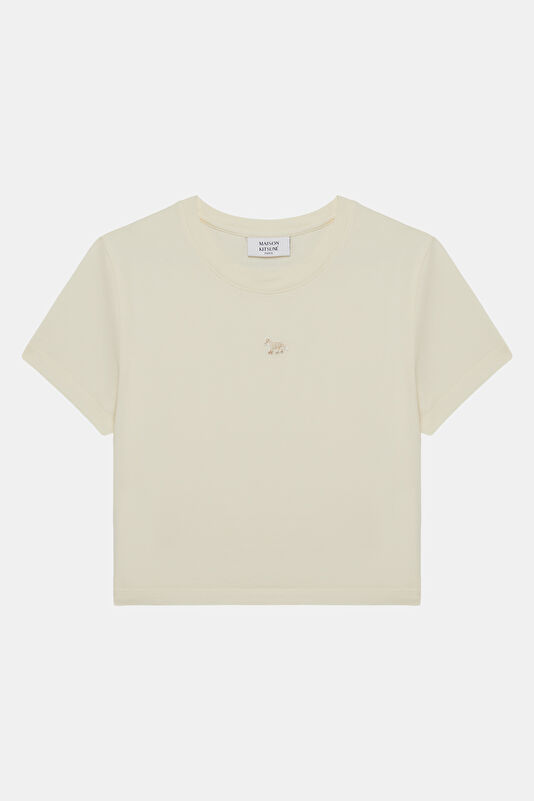 Ecru Crew Neck Women's T-Shirt