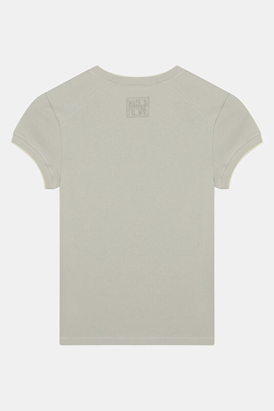 Gri O Yaka Kadın T-Shirt 2