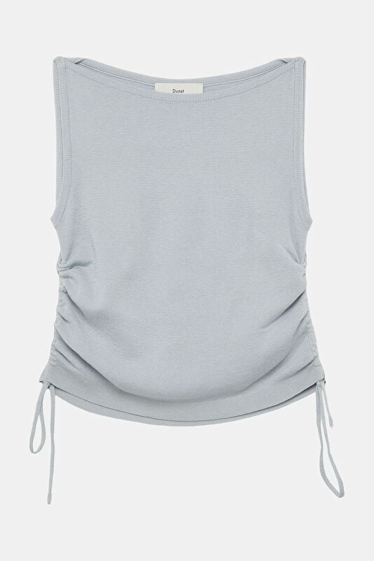 Light Blue Sleeveless Women's Blouse