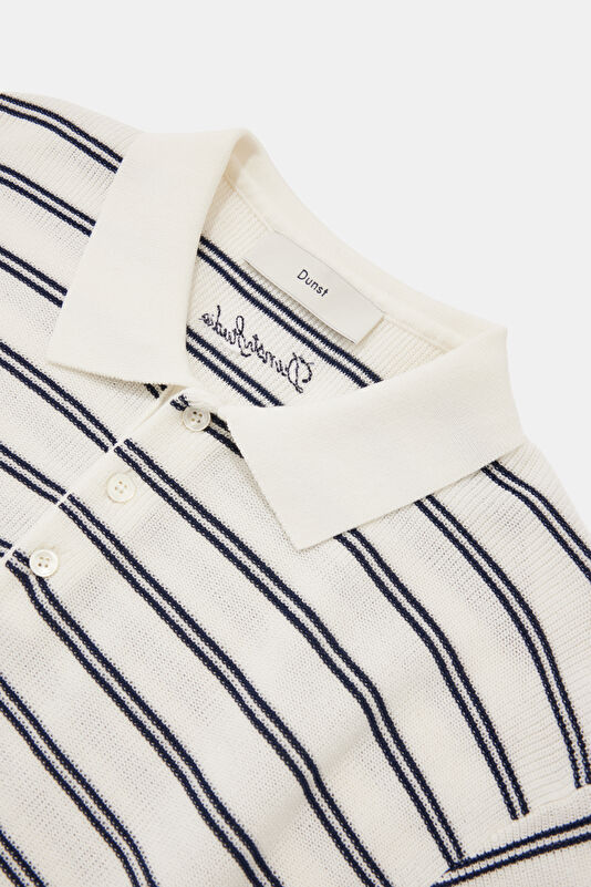 White Striped Short-Sleeved Women's Blouse 3