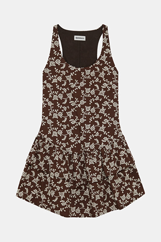 Brown Short Women's Dress